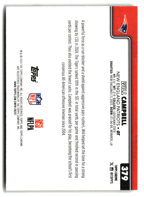 Will Campbell 2025 Topps Chrome #379