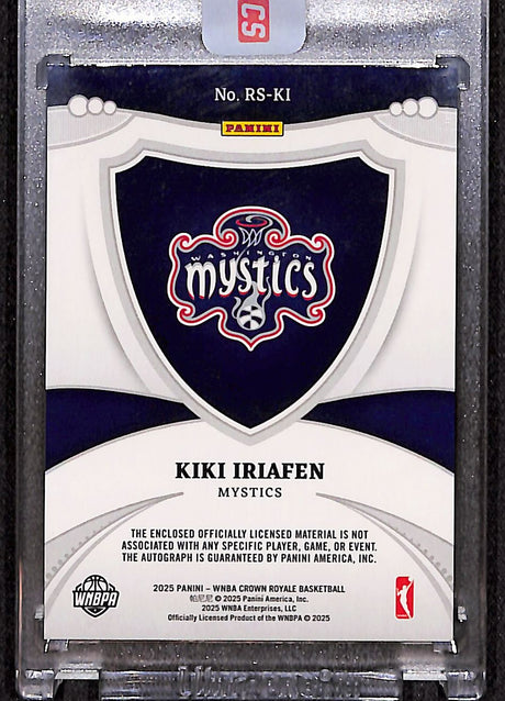 Kiki Iriafen 2025 WNBA Rookie Silhouettes /99 Mystery Redemption #RS-KI