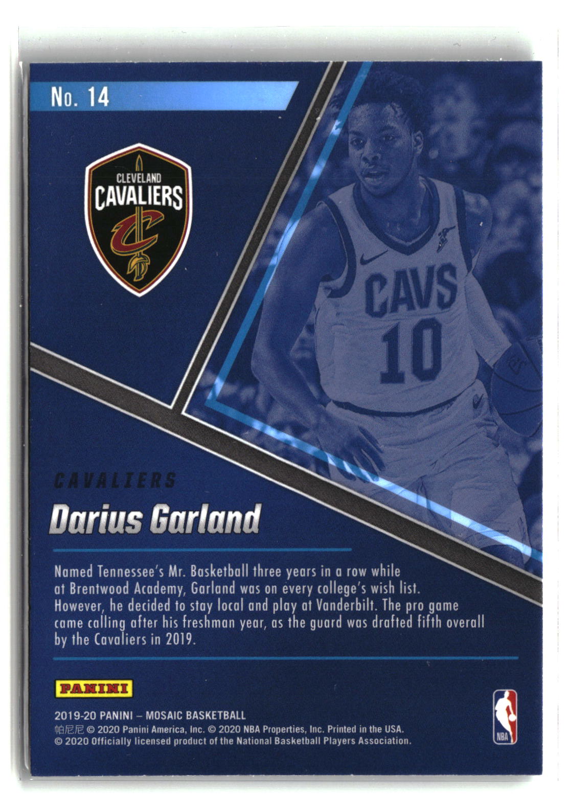 Darius Garland 2019-20 Panini Mosaic Blue Chips #14