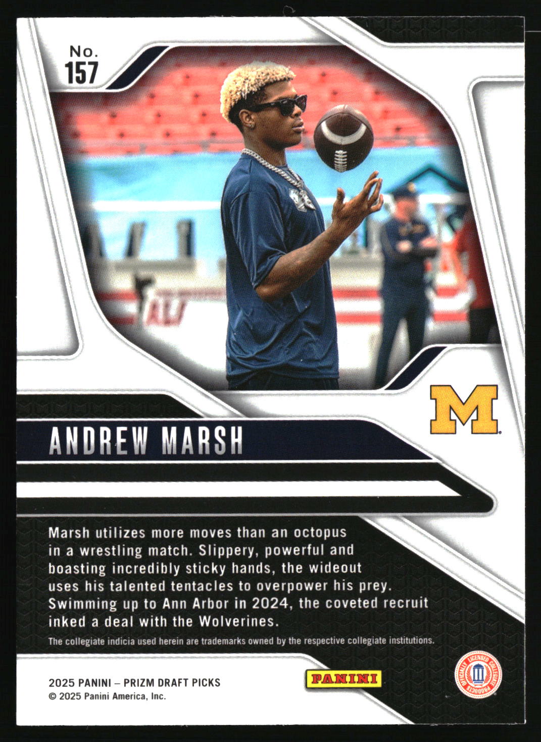 Andrew Marsh 2025 Panini Prizm Draft Picks #157