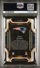 Mac Jones 2021 Panini Select D Green Yellow Prizm #251 PSA 10