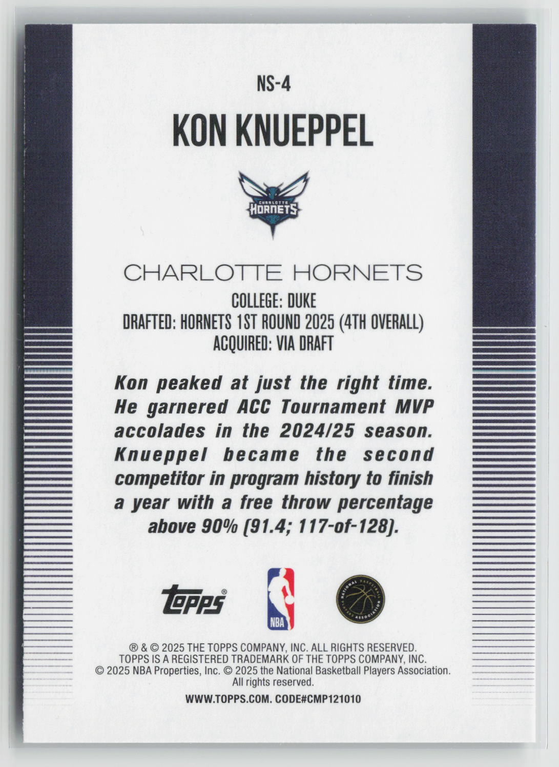 Kon Knueppel 2025-26 Topps New School #NS-4