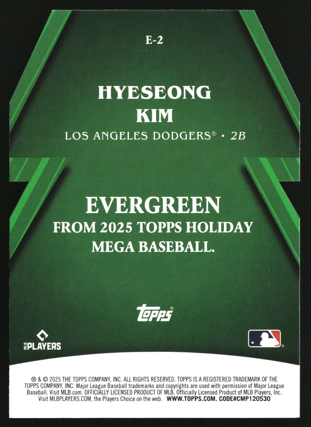 Hyeseong Kim 2025 Topps Holiday Evergreen #E-2