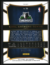 Karl-Anthony Towns 2015-16 Panini Select Blue Prizms #16 #/249