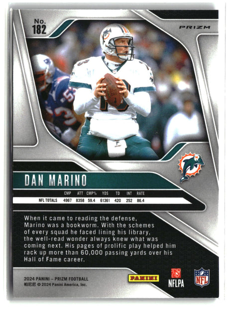 Dan Marino 2024 Panini Prizm Purple Pulsar #182