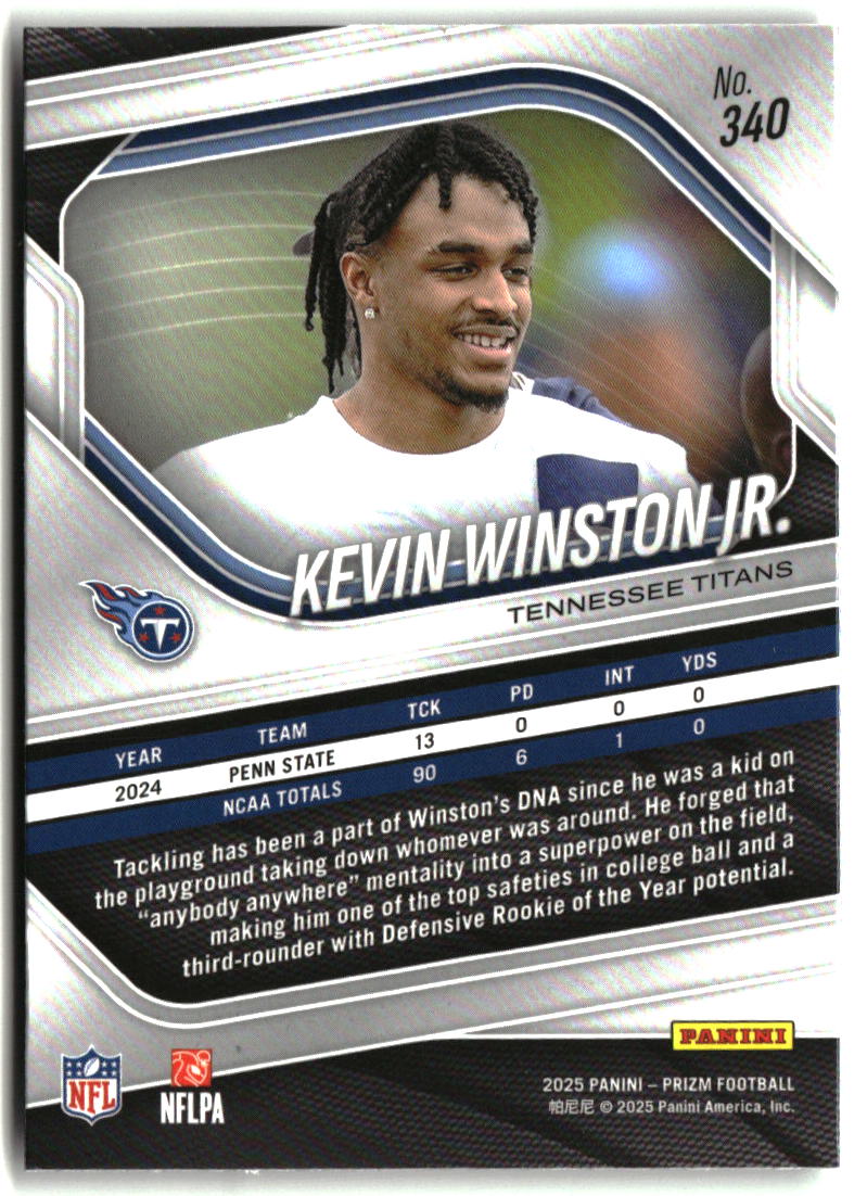 Kevin Winston Jr. 2025 Panini Prizm #340