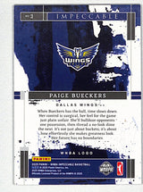 Paige Bueckers 2025 Panini Impeccable WNBA Team Logos Silver Bar /20 #3