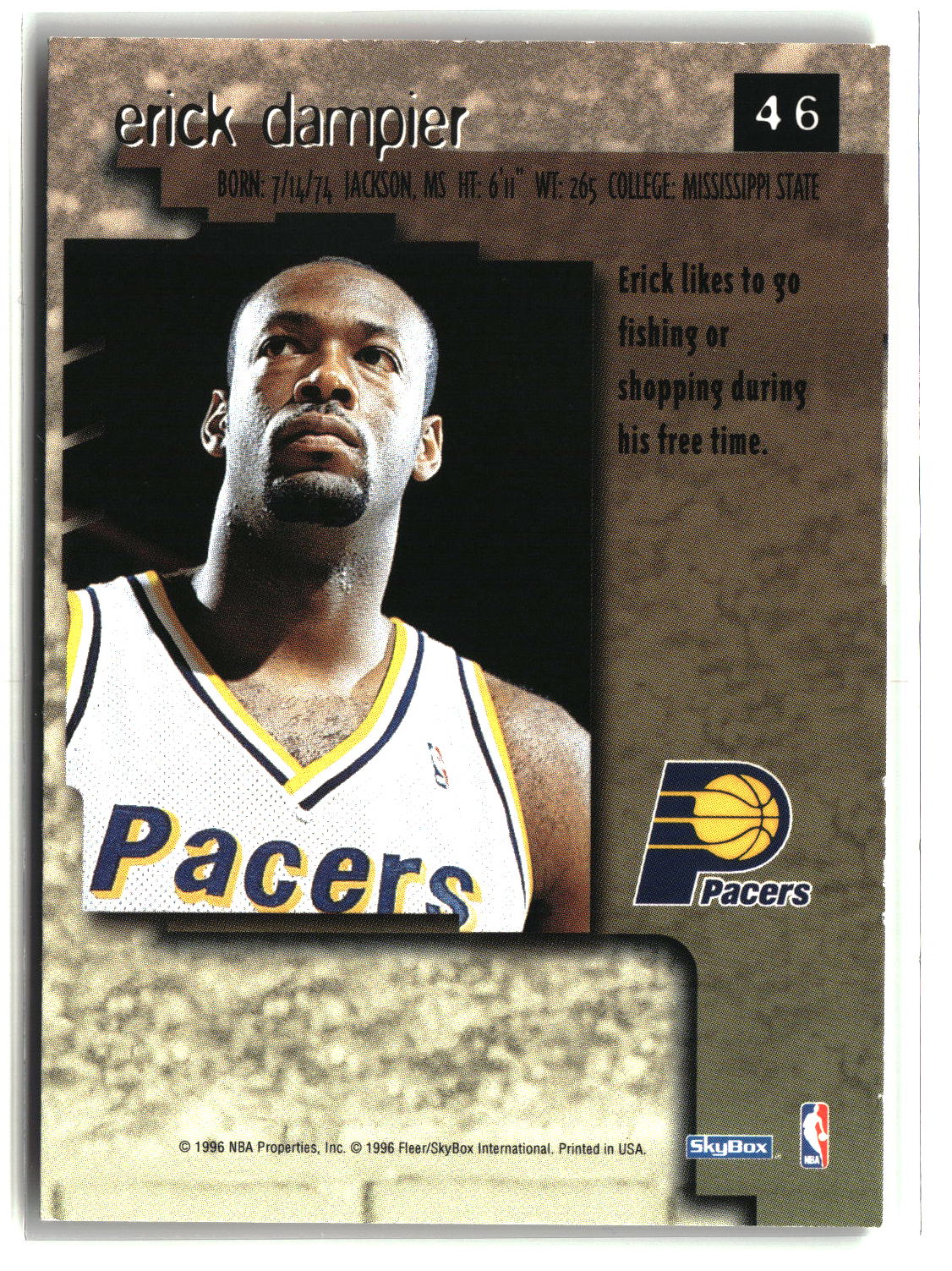 Erick Dampier 1996-97 SkyBox Premium #46