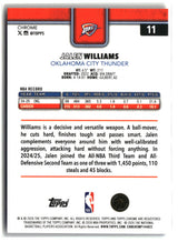 Jalen Williams 2025-26 Topps Chrome Update Red White and Blue Refractor #11