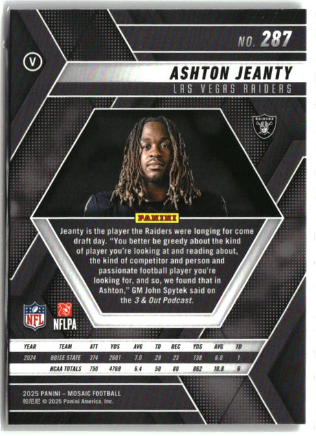 Ashton Jeanty 2025 Panini Mosaic #287
