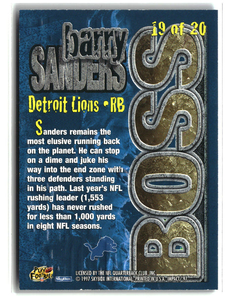 Barry Sanders 1997 SkyBox Impact Boss #19