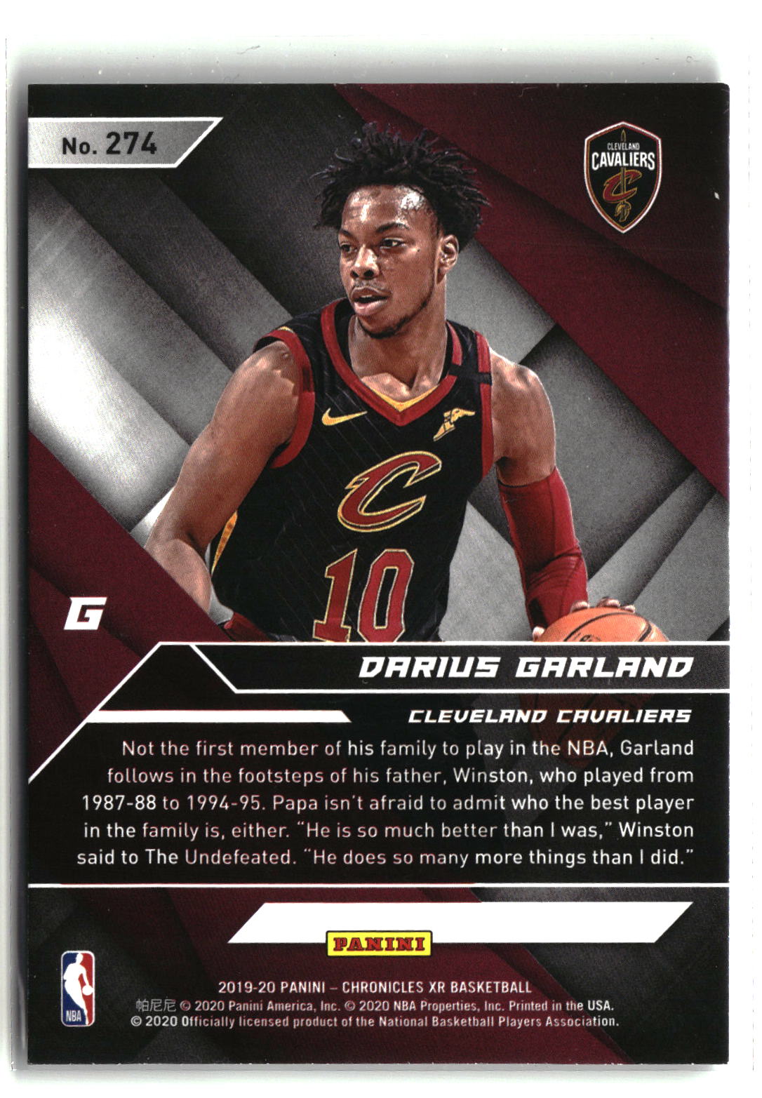 Darius Garland 2019-20 Panini Chronicles #274