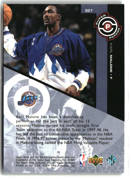 Karl Malone 1998-99 Upper Deck Super Powers #S27