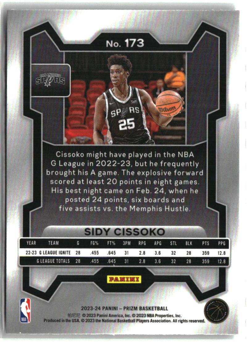 Sidy Cissoko 2023-24 Panini Prizm #173