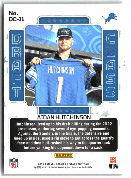 Aidan Hutchinson 2022 Panini Rookies & Stars Draft Class #DC-11
