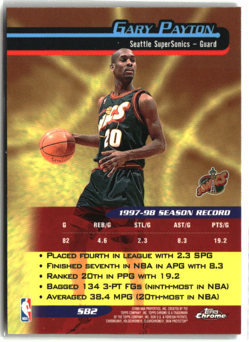 Gary Payton 1998-99 Topps Chrome Season's Best #SB2