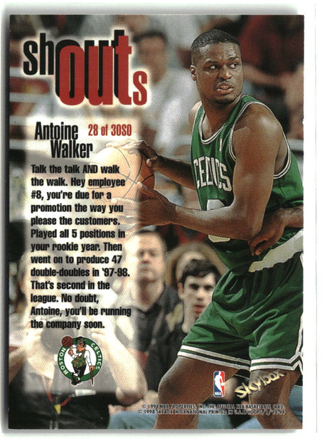 Antoine Walker 1998-99 Hoops Shout Outs #28 SO
