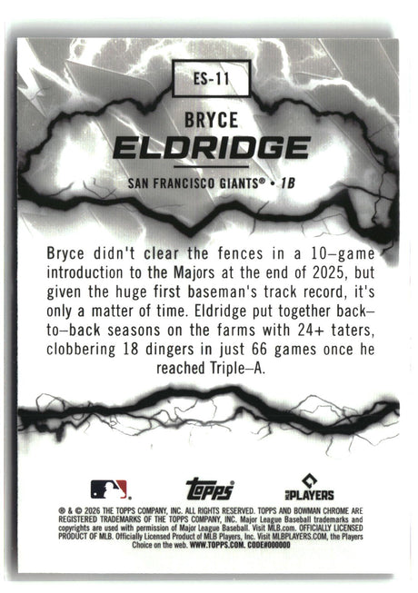Bryce Eldridge 2026 Bowman Electric Sluggers #ES-11