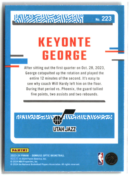 Keyonte George 2023-24 Donruss Optic #223