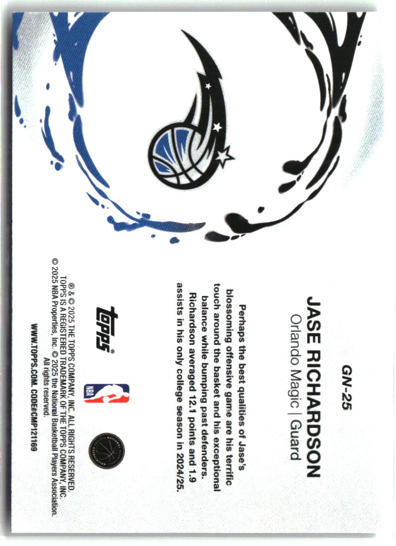 Jase Richardson 2025-26 Topps Generation Now #GN-25
