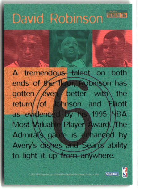 David Robinson 1996-97 SkyBox Premium Triple Threats #TT6