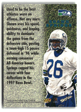Shawn Springs 1997 SkyBox Premium Rookie Preview #14 RP