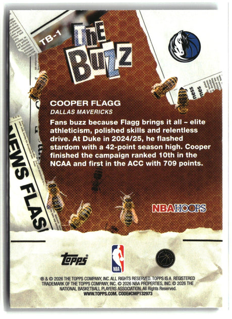 Cooper Flagg 2025-26 Hoops The Buzz #TB-1