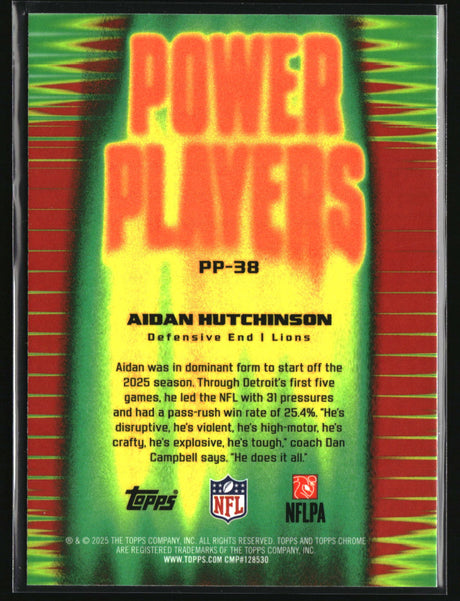 Aidan Hutchinson 2025 Topps Chrome Power Players #PP-38