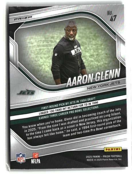 Aaron Glenn 2025 Panini Prizm Silver #47
