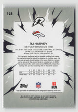 RJ Harvey 2025 Topps Resurgence Signatures Silver Static Refractor #128