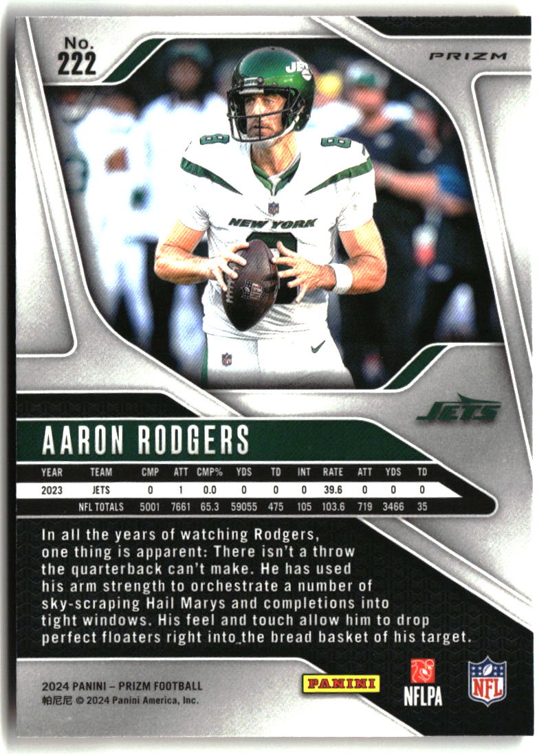 Aaron Rodgers 2024 Panini Prizm Lazer #222