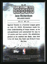 Jase Richardson 2025-26 Bowman Greatness Loading #GL-25