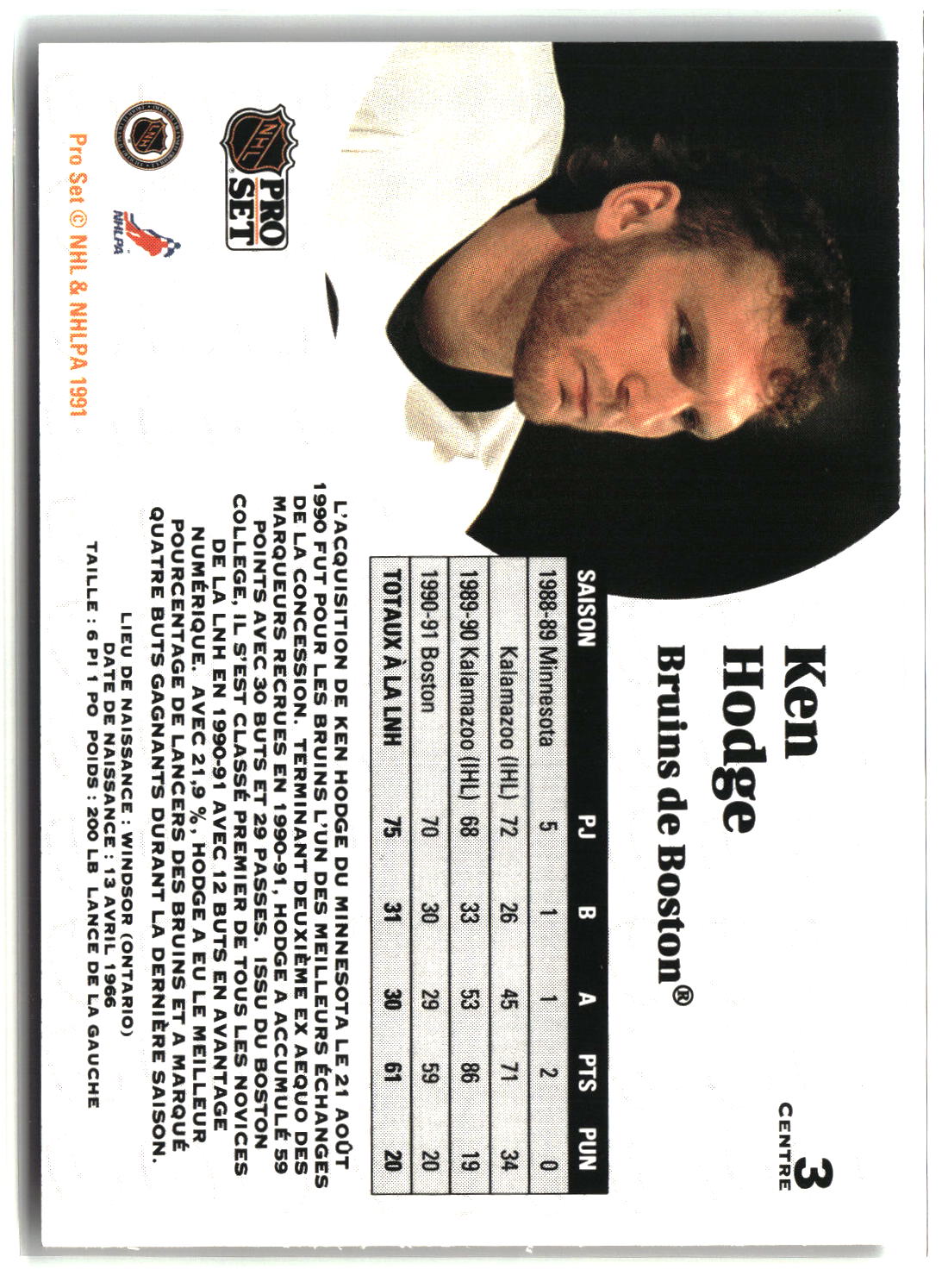 Mike Keane 1991-92 Pro Set French #121