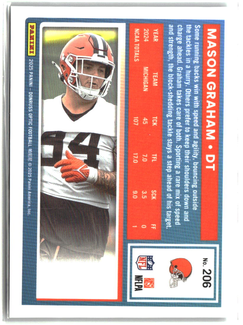 Mason Graham 2025 Donruss Optic #206