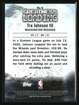 Tre Johnson III 2025-26 Bowman Greatness Loading #GL-6