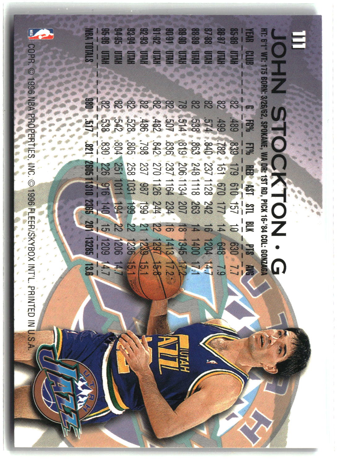 John Stockton 1996-97 Fleer #111
