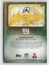 Jaxson Dart 2025 Topps Resurgence Voltaic #VT-2