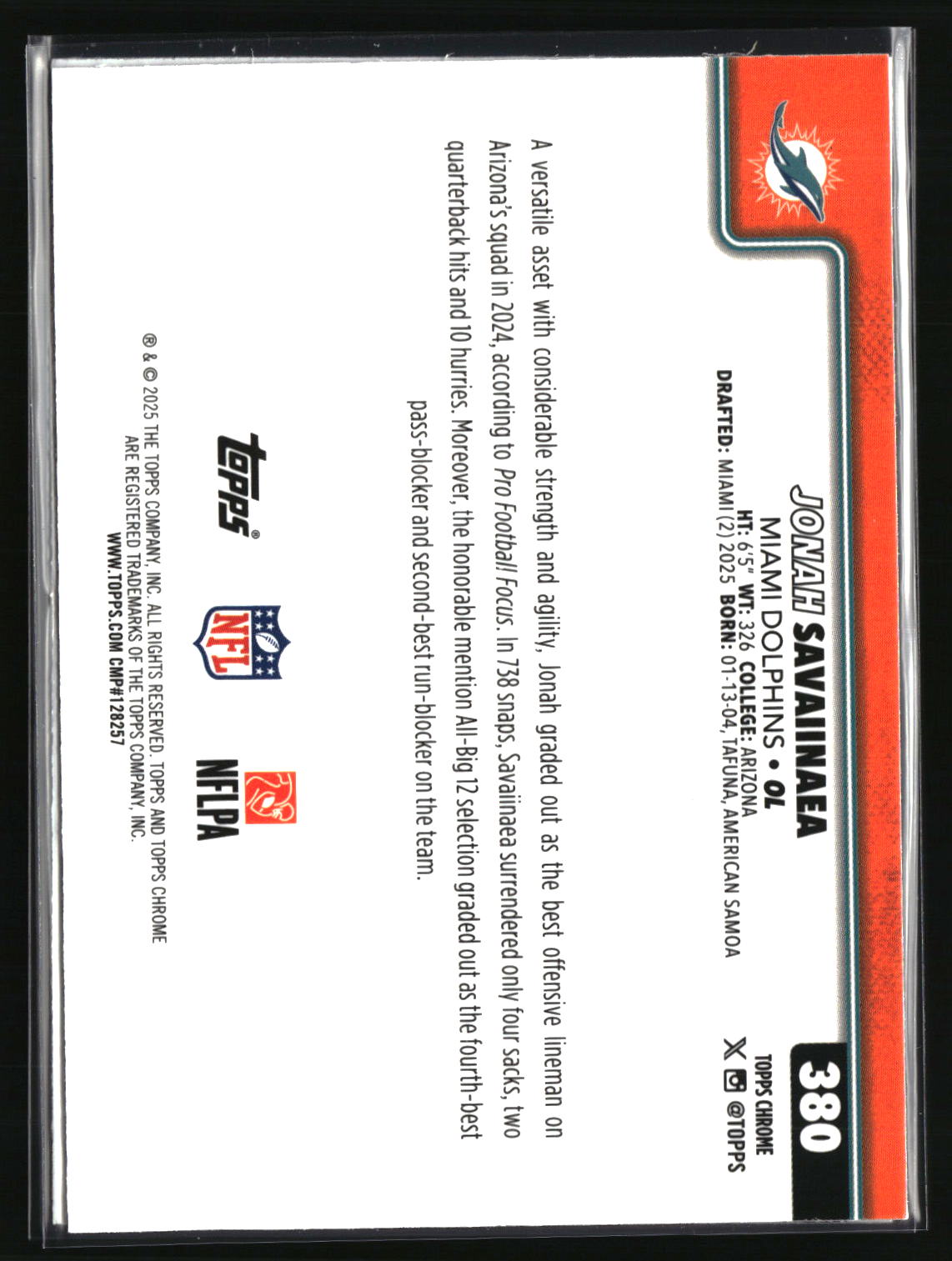 DJ Giddens 2025 Topps Chrome Football #380