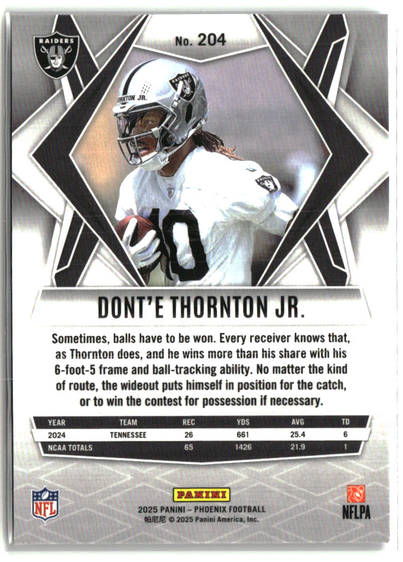Dont'e Thornton Jr. 2025 Panini Phoenix #204