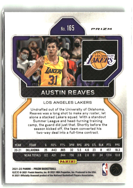Austin Reaves 2021-22 Panini Prizm Green #165