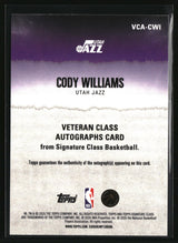 Cody Williams 2025-26 Topps Signature Class Veteran Class Autographs #VCA-CWI