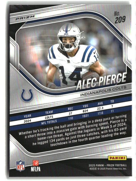 Alec Pierce 2025 Panini Prizm Lazer #209