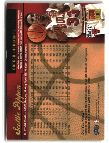 Scottie Pippen 1998-99 Ultra #100