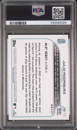 Julio Rodriguez 2022 Topps Update Black #US97 #/71 PSA 8