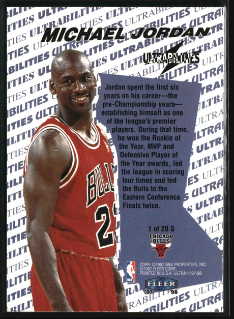 Michael Jordan 1997-98 Ultra Ultrabilities Starter #1 S