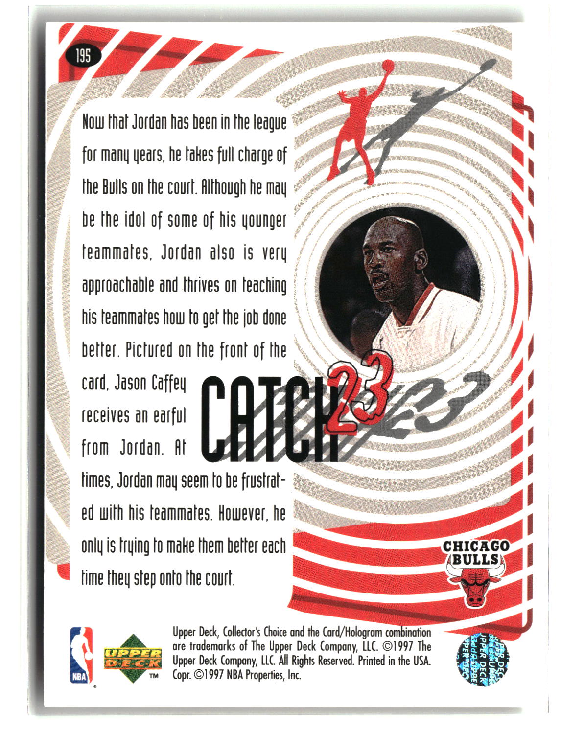 Michael Jordan 1997-98 Collector's Choice #195