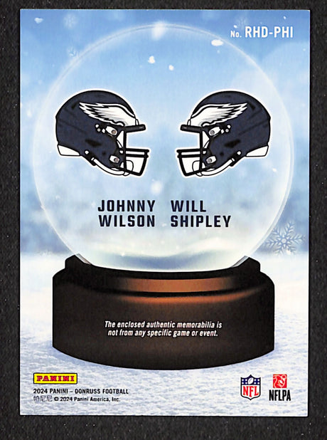 Johnny Wilson / Will Shipley 2024 Donruss Rookie Holiday Sweater Duals #RHD-PHI