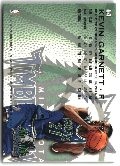 Kevin Garnett 1996-97 Fleer #64