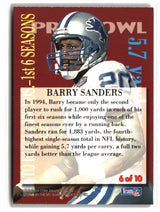 Barry Sanders 1995 Ultra Ultra Achievements #6