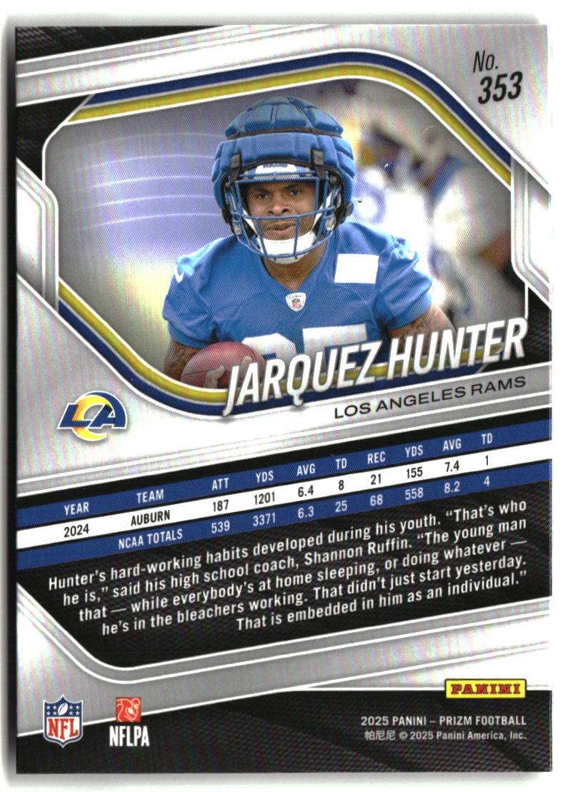 Jarquez Hunter 2025 Panini Prizm #353